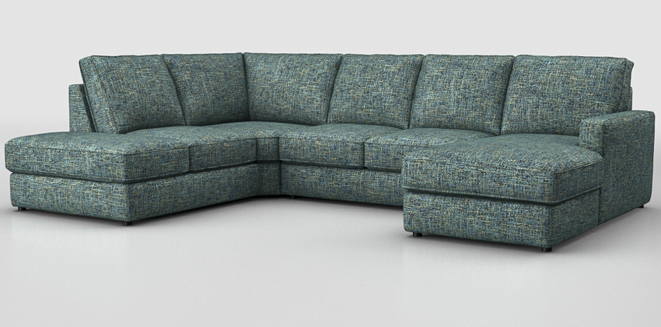 Gavasseto - large corner sofa with sliding mechanism - right peninsula
